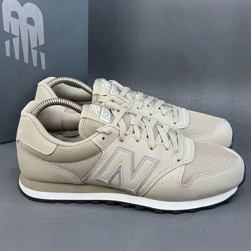 New Balance 500 sneakers beige athletic sneaker trainer shoes men’s size 8